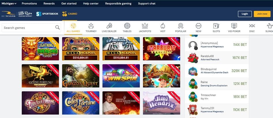 BetRivers Casino Screenshot 2