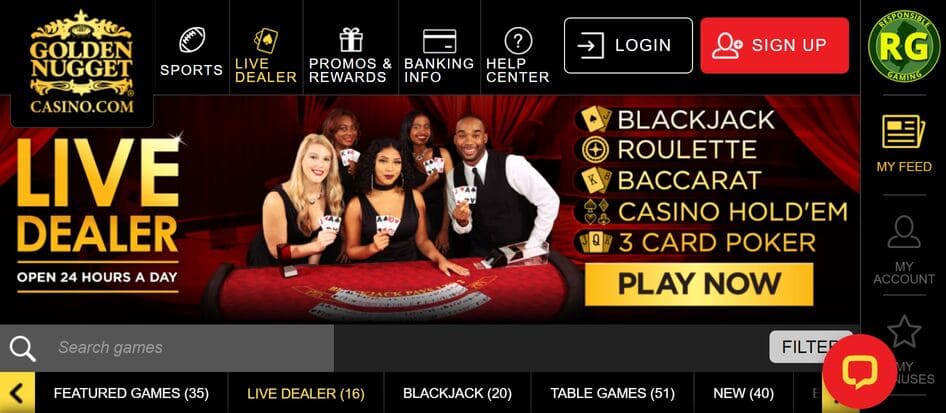 Golden Nugget Casino Screenshot 2