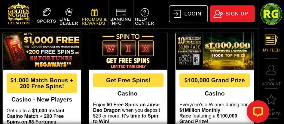 Golden Nugget Casino Screenshot 3