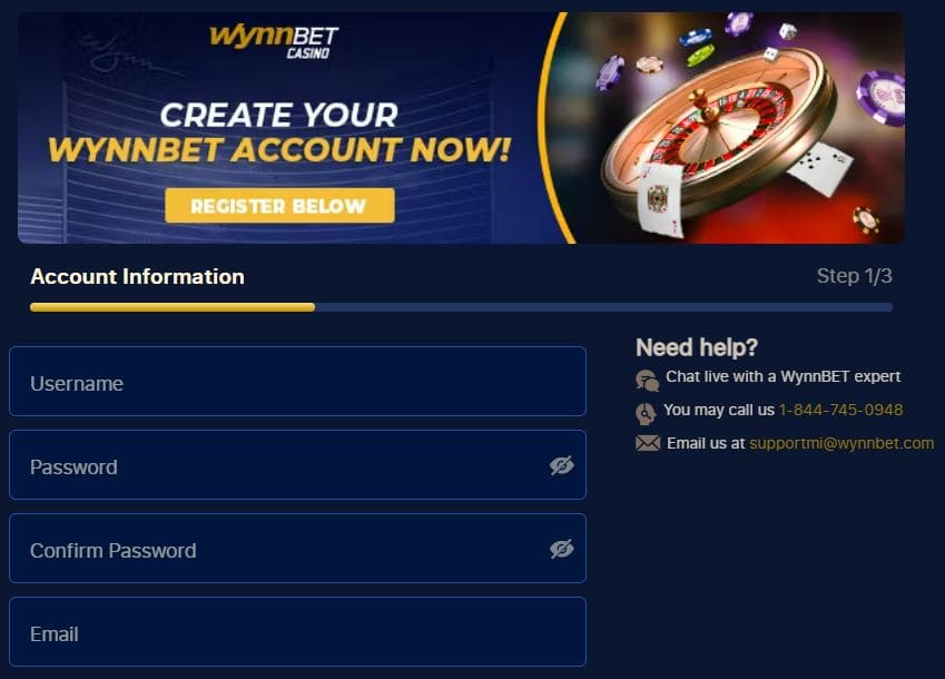 WynnBet Casino Registration
