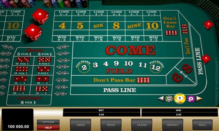 Stars Casino craps game screenshot
