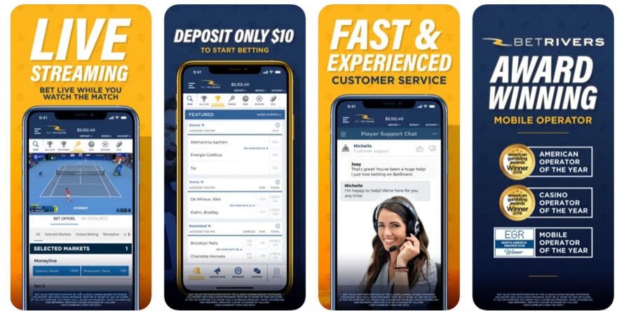 BetRivers betting app screenshot