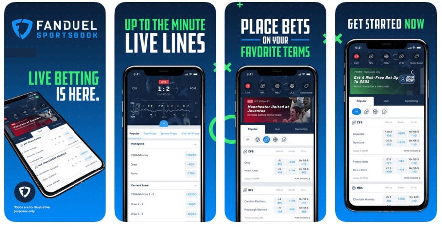 FanDuel betting app screenshot