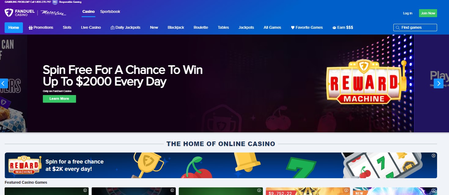 FanDuel Casino home